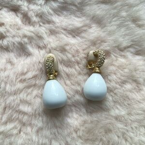 ceramic / gold vermeil clip on earrings - COSTUME JEWELRY